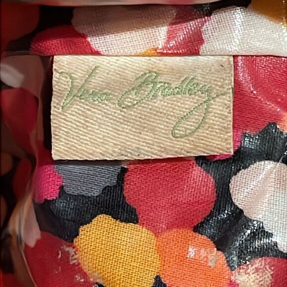 Vera Bradley Pixie Blooms Large Floral Cosmetic Bag 12.5" x 7" x 3.25" - Picture 2 of 11